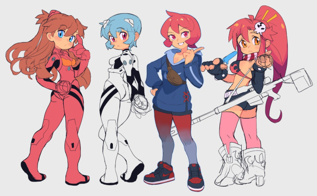 arezu (pokemon),ayanami rei,souryuu asuka langley,yoko littner