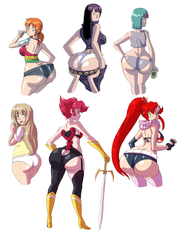 bulma briefs,cutie honey (character),honey kisaragi,nami,nico robin,tsumugi kotobuki (k-on!),yoko littner