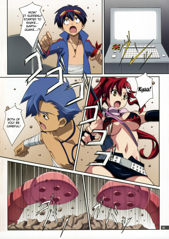 kamina,simon (tengen toppa gurren lagann),yoko littner