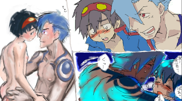 kamina,simon (tengen toppa gurren lagann)